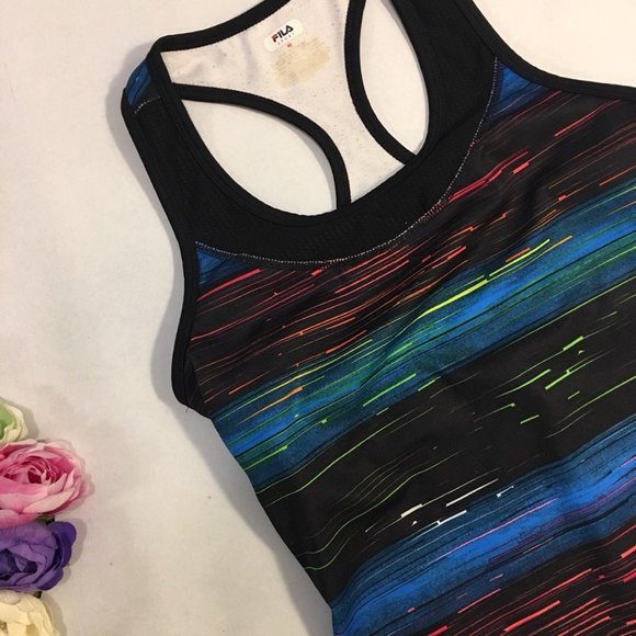 Fila Sport Tank Top Activewear XS Blue Green - Picture 2 of 6